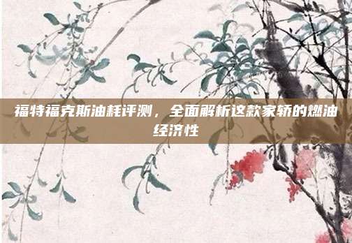 福特福克斯油耗评测,全面解析这款家轿的燃油经济性