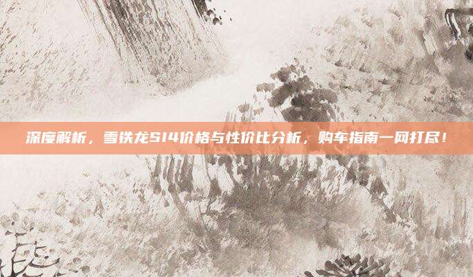 深度解析,雪铁龙SI4价格与性价比分析,购车指南一网打尽!