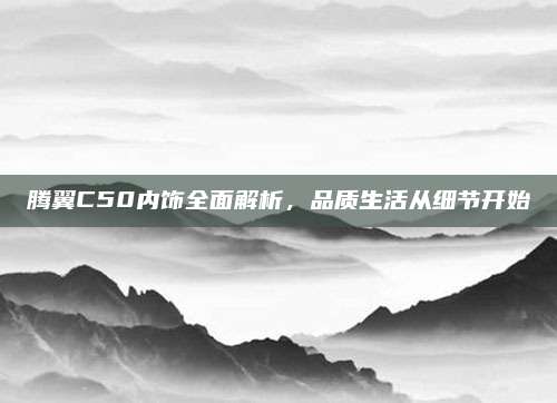 腾翼C50内饰全面解析,品质生活从细节开始