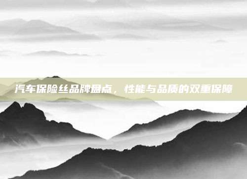 汽车保险丝品牌盘点,性能与品质的双重保障