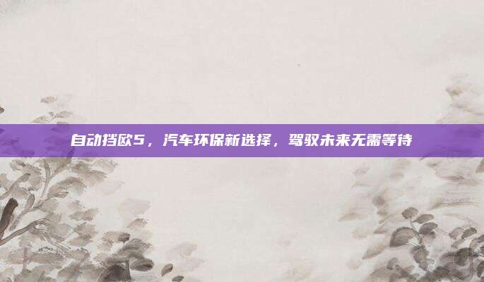 自动挡欧5,汽车环保新选择,驾驭未来无需等待