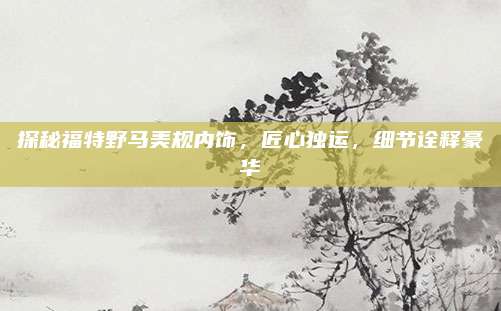 探秘福特野马美规内饰,匠心独运,细节诠释豪华