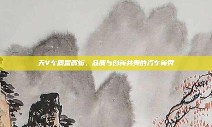 天V车质量解析,品质与创新共舞的汽车新秀
