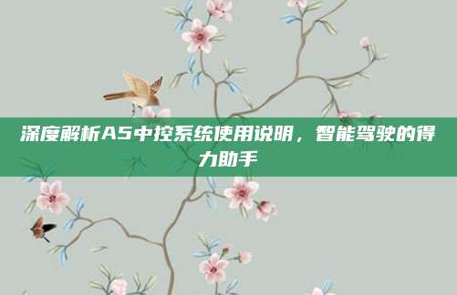 深度解析A5中控系统使用说明,智能驾驶的得力助手