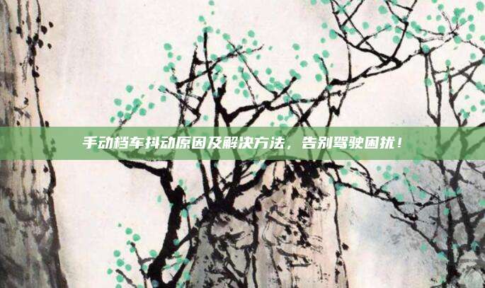 手动档车抖动原因及解决方法,告别驾驶困扰!