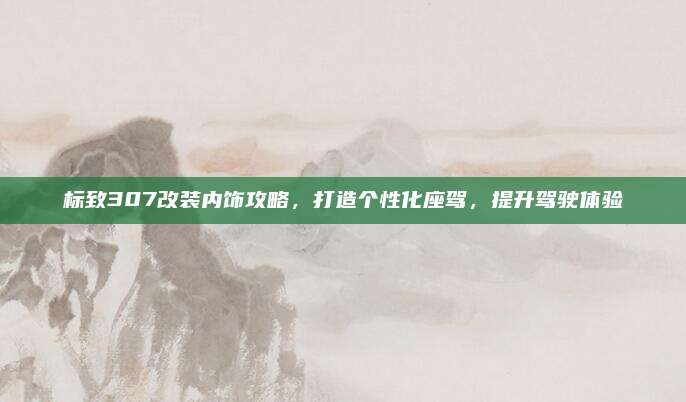 标致307改装内饰攻略,打造个性化座驾,提升驾驶体验