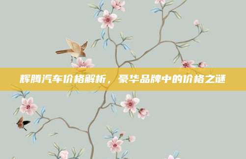 辉腾汽车价格解析,豪华品牌中的价格之谜