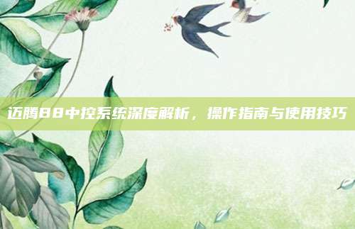 迈腾B8中控系统深度解析,操作指南与使用技巧