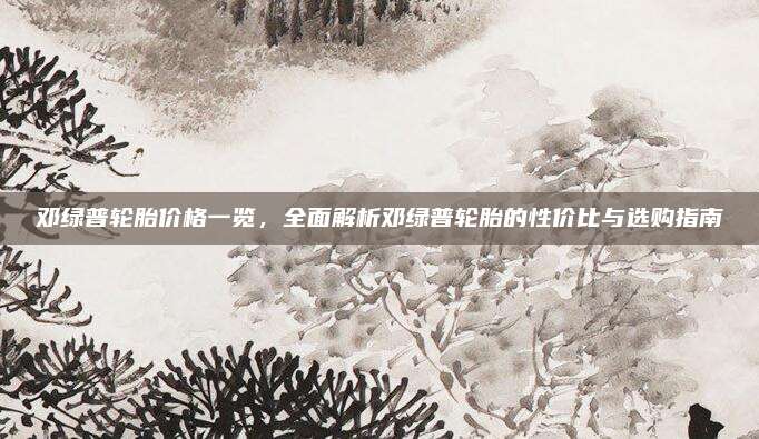 邓绿普轮胎价格一览,全面解析邓绿普轮胎的性价比与选购指南
