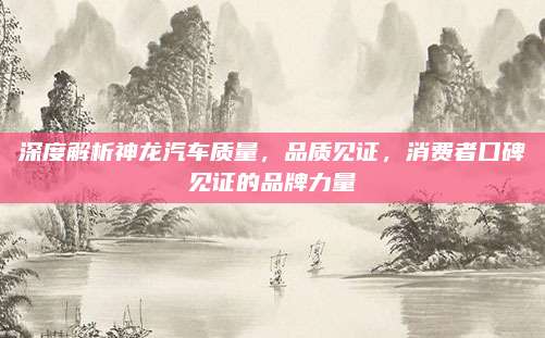 深度解析神龙汽车质量,品质见证,消费者口碑见证的品牌力量