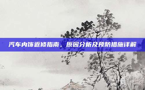 汽车内饰返修指南,原因分析及预防措施详解