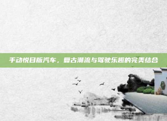 手动悦目版汽车,复古潮流与驾驶乐趣的完美结合