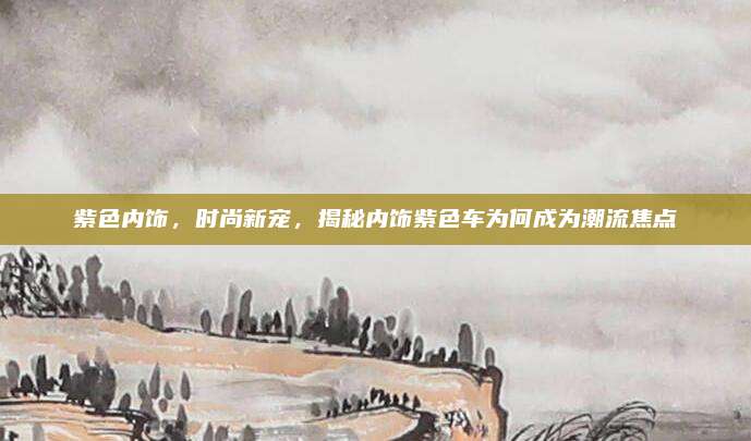 紫色内饰,时尚新宠,揭秘内饰紫色车为何成为潮流焦点