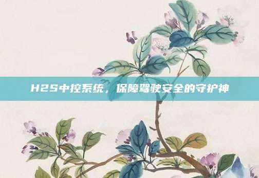 H2S中控系统,保障驾驶安全的守护神
