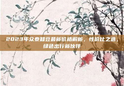 2023年众泰知豆最新价格解析,性价比之选,绿色出行新伙伴