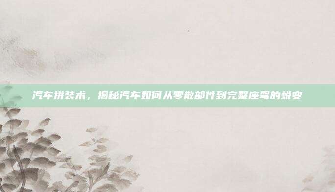 汽车拼装术,揭秘汽车如何从零散部件到完整座驾的蜕变