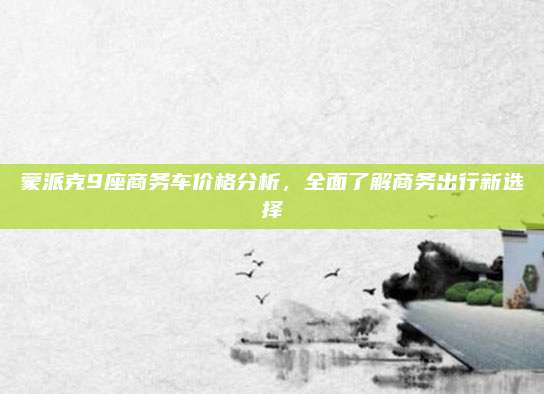 蒙派克9座商务车价格分析,全面了解商务出行新选择